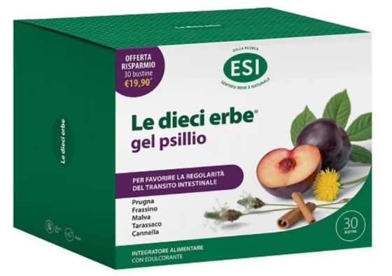 ESI Le Dieci Erbe Gel Psillio Regolarità Transito Intestinale 30 bustine